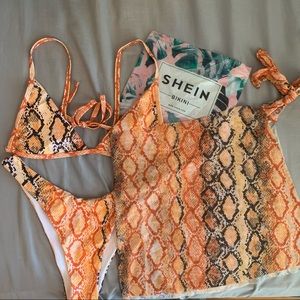 3 piece snakeskin bikini set NWT